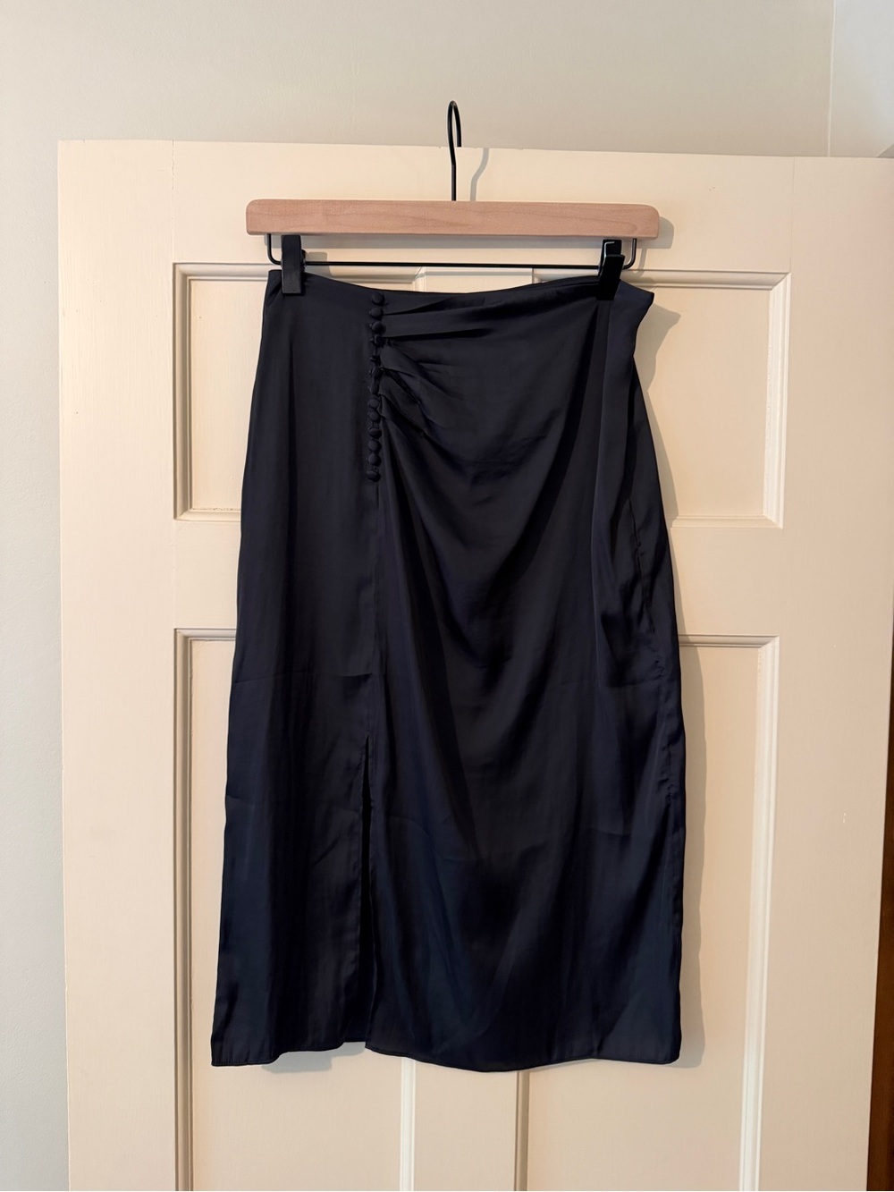 ba&sh Black Matthews Midi Skirt